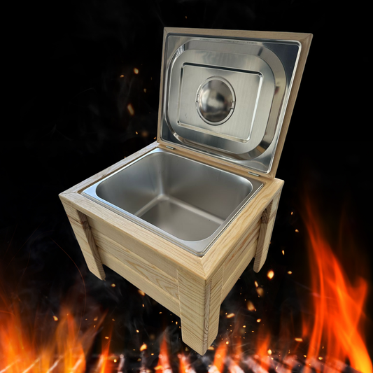 Grill Box sencilla color nogal