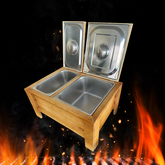 Grill box doble color nogal